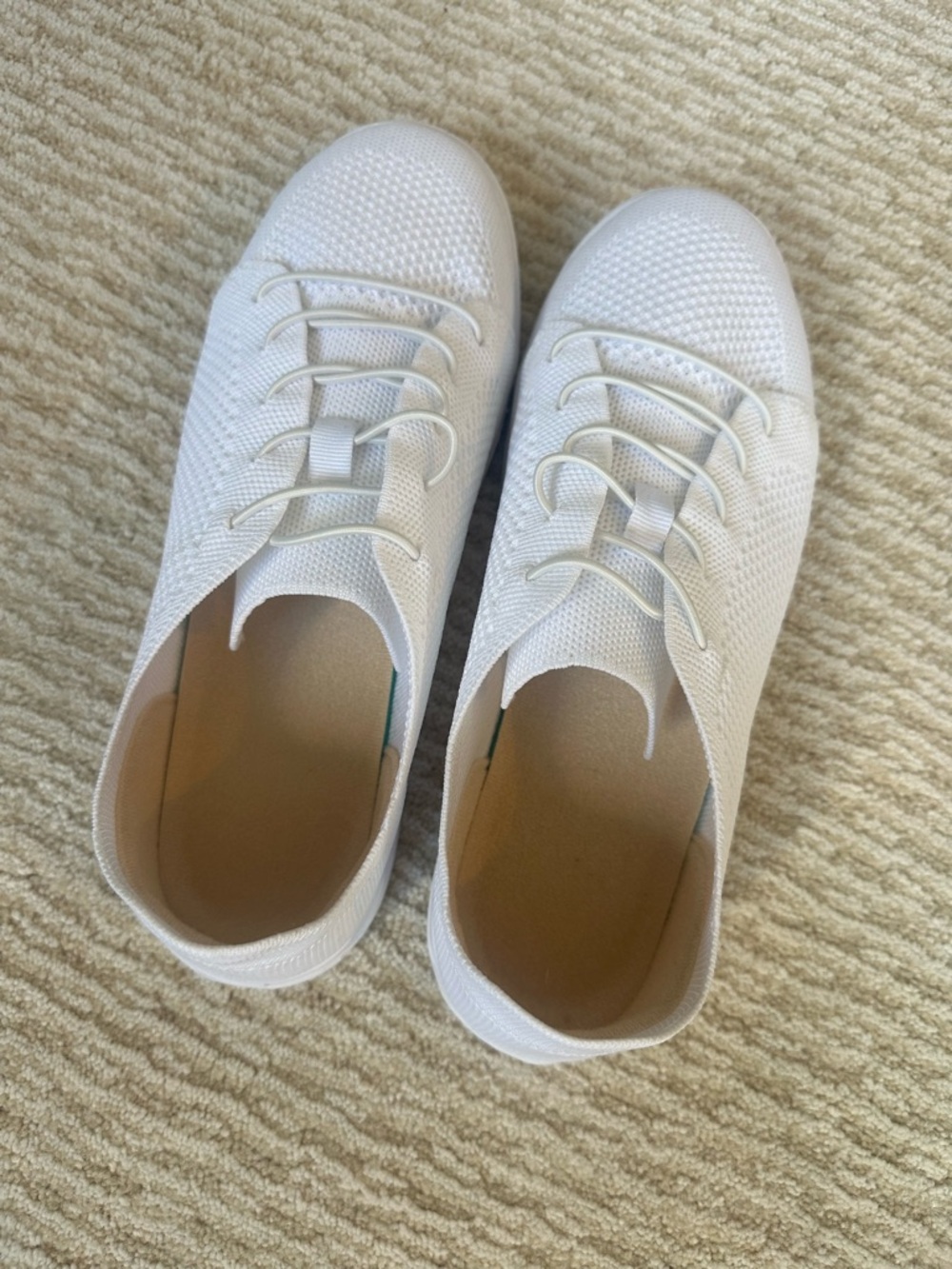 White Knit Slip-On Sneakers
